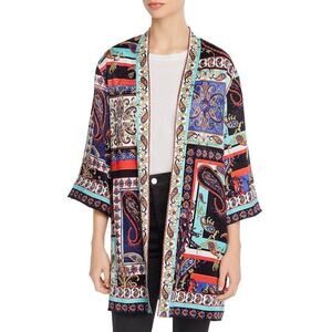 Alice + Olivia NWT Koko Patchwork Paisley Printed Kimono Jacket Size XS/S